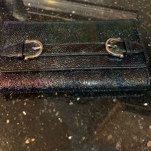 Henri Bendel Black Rainbow Wallet